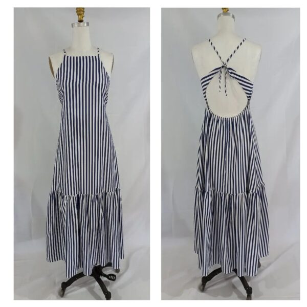 Vestido Rayas Azul Blanco