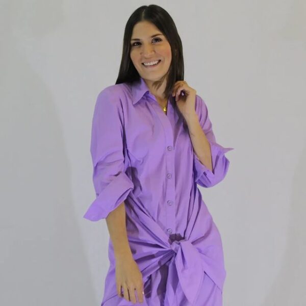 Vestido Lila De Amarrar