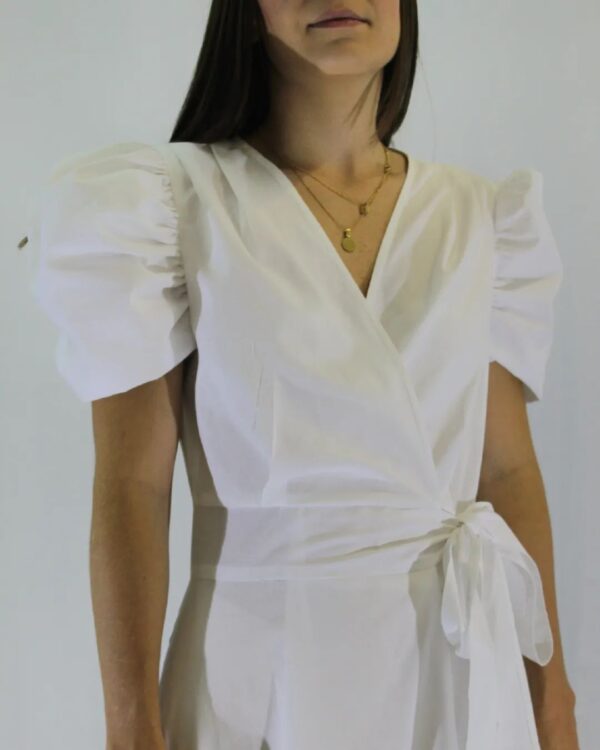 Vestido Blanco De Amarrar - Imagen 2