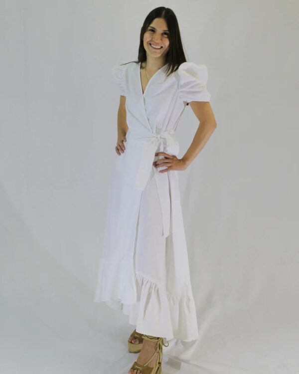 Vestido Blanco De Amarrar