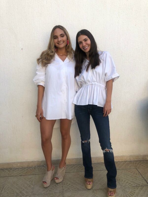 Blusa Blanca Manga Corta