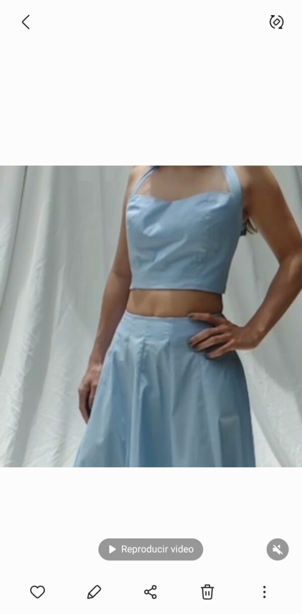 Blusa Tiras Azul Claro