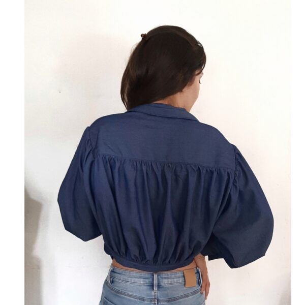 Blusa Azul de Amarrar - Imagen 2