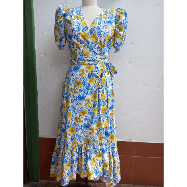 Vestido Cruzado Flores