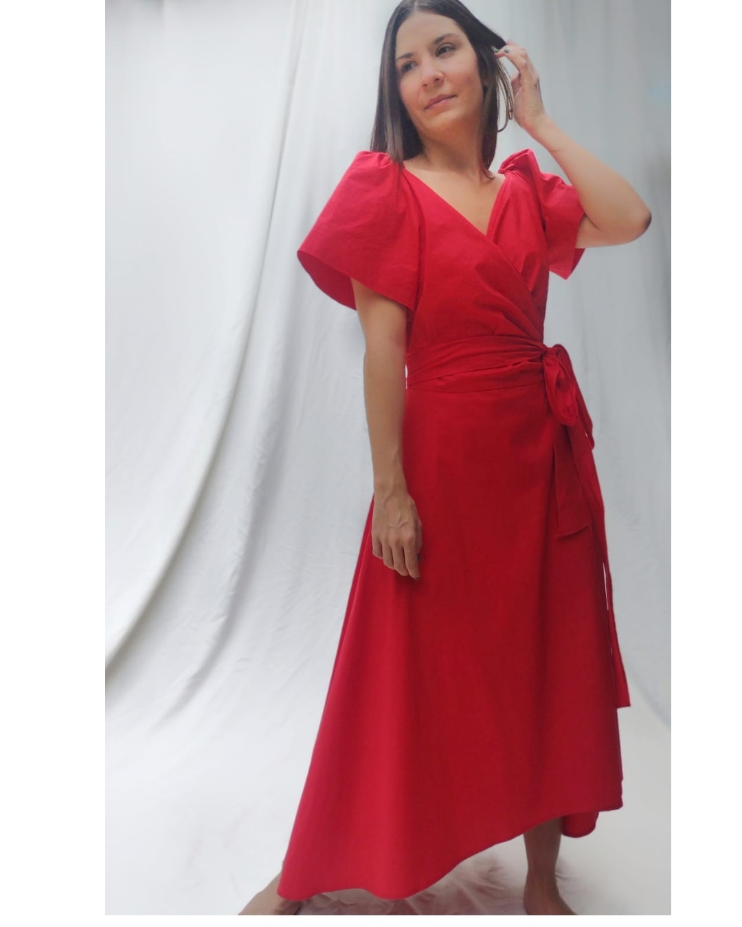 Vestido Cruzado Rojo