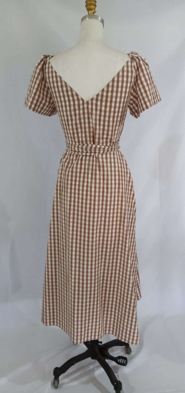 Vestido Cruzado Cuadros - Imagen 2
